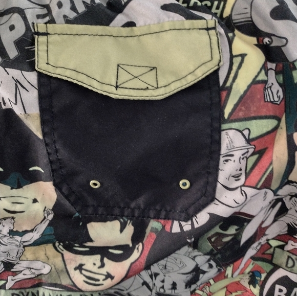 Men's DC Comics Batman Robin Flash Superman Swim Trunks Board Shorts  Sz XL - Picture 6 of 9